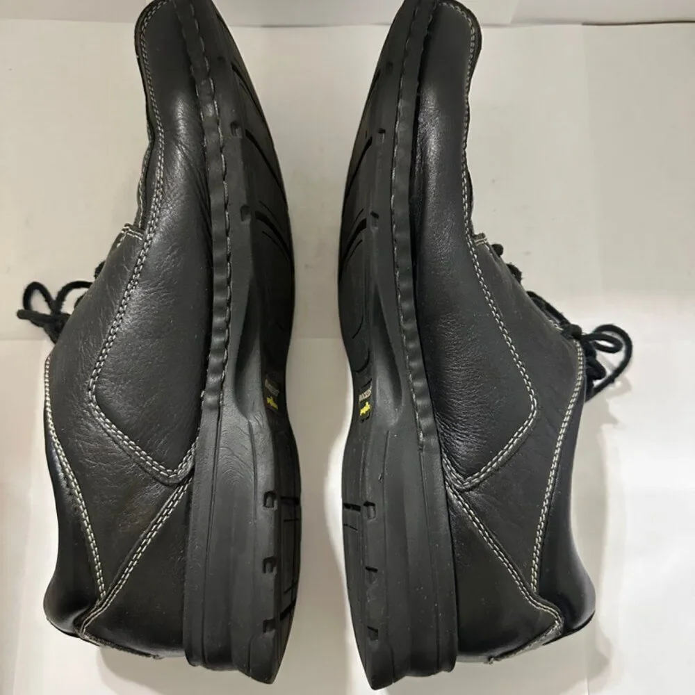 DOCKERS Shoes Mens 11 M Black Leather Trustee Oxford Lace-Up 90--29024